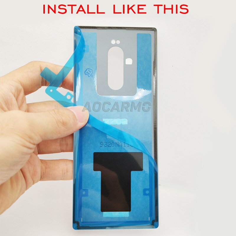 Dower me para sony xperia 1/xz4 j9110 x1 moldura dianteira da tela lcd adesivo traseiro habitação porta capa traseira adesivo fita cola