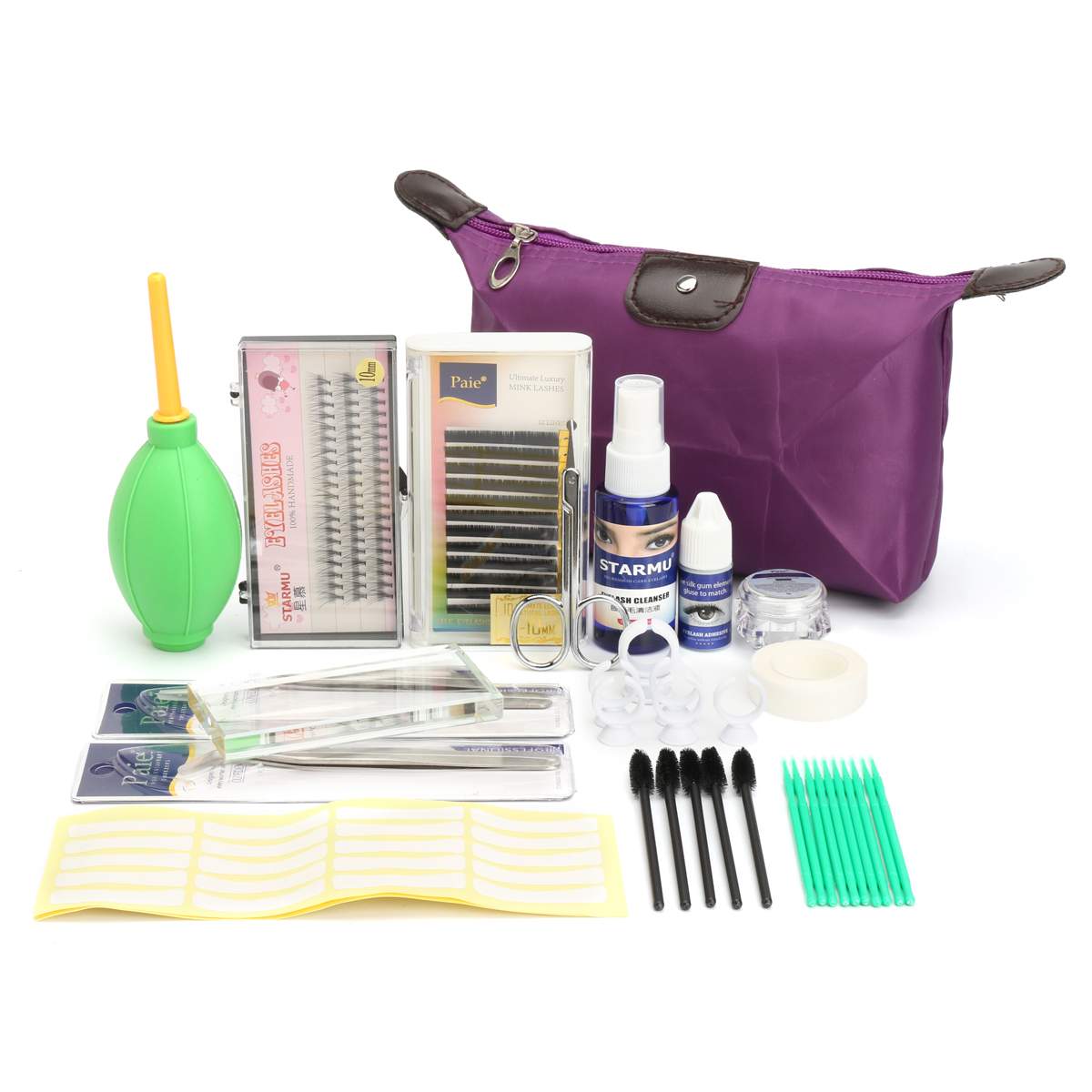 Professionele 16 Pcs Valse Wimpers Extension Tools Set Makeup Tools Kits Individuele Wimpers Enten Gereedschap Kit Set Zak