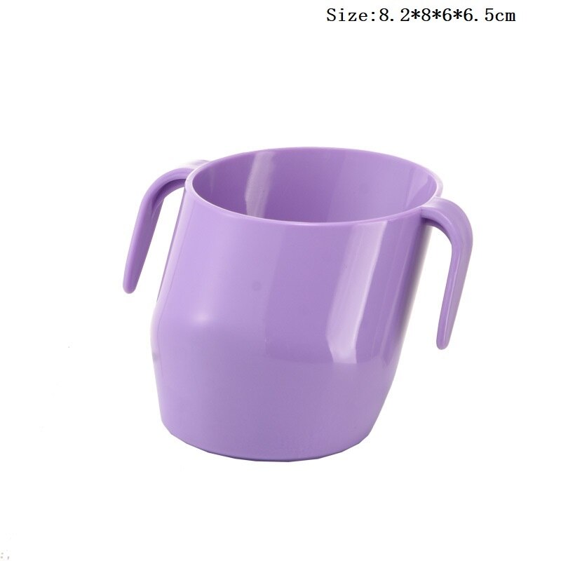 Schräge Trinkbecher Baby Lernen Zu Trinken Tassen Gesunde Dicht Ausbildung Fütterung Tasse Anti-herbst Art Milch Wasser Flasche Getränk: Violett