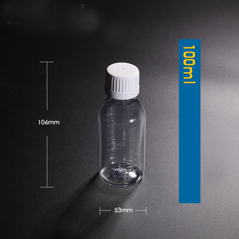 Transparent PET Plastic Sample Bottle Polyester Svample Vial, Five types (1,2,3,4,5)