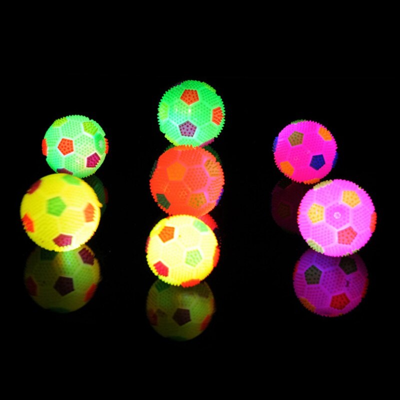 6.5CM Baby Kids Light-up Toy Volleyball Bouncing Sound Balls Luminous Toy For Children Flashing Party Random Color