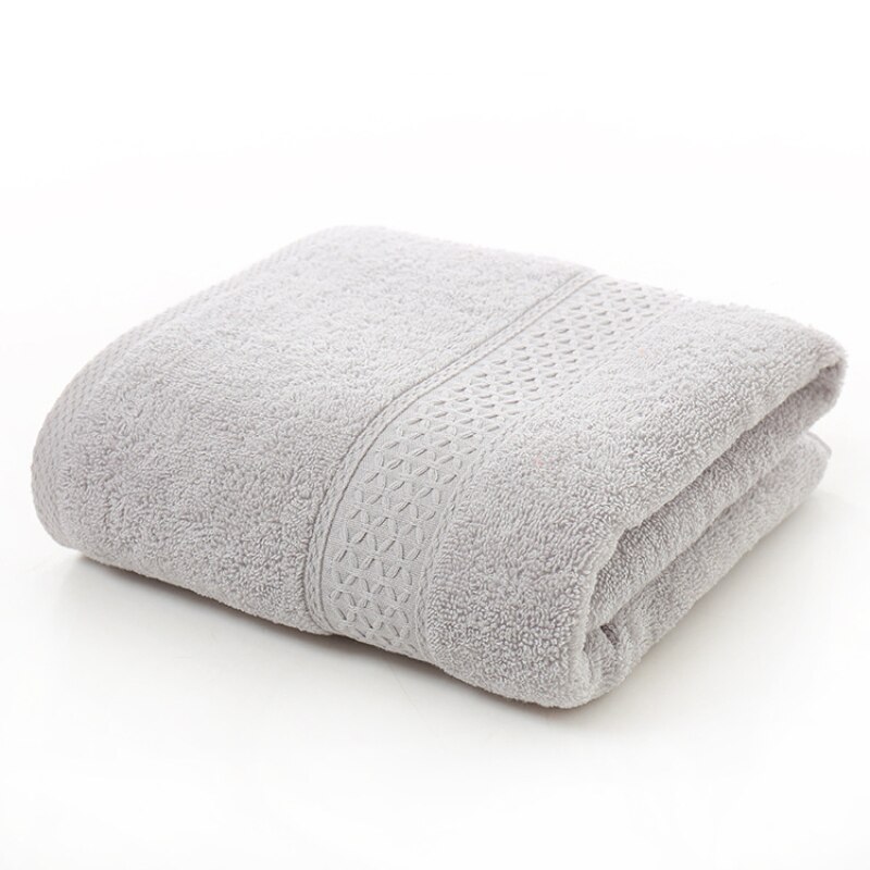 Badhanddoek Plain Japanse Puur Katoen 70*140Cm Zachte Vierkante Handdoek Badkamer Dubbele Handdoek Dik Haar Handdoek Machine wasbaar: Light gray