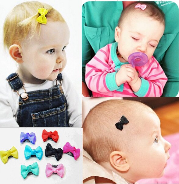 5 unids/lote de Mini pinzas de pelo de color caramelo para bebé con lazo pequeño, pasadores de pelo de seguridad para niñas pequeñas, accesorios de pasador de pelo para niños