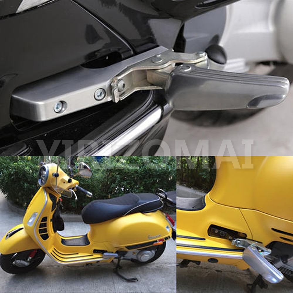 Passenger Foot Peg Extensions Extended Footpegs for Vespa GT GTS GTV 60 125 200 250 300 300ie Vespa Motorcycle Accessories