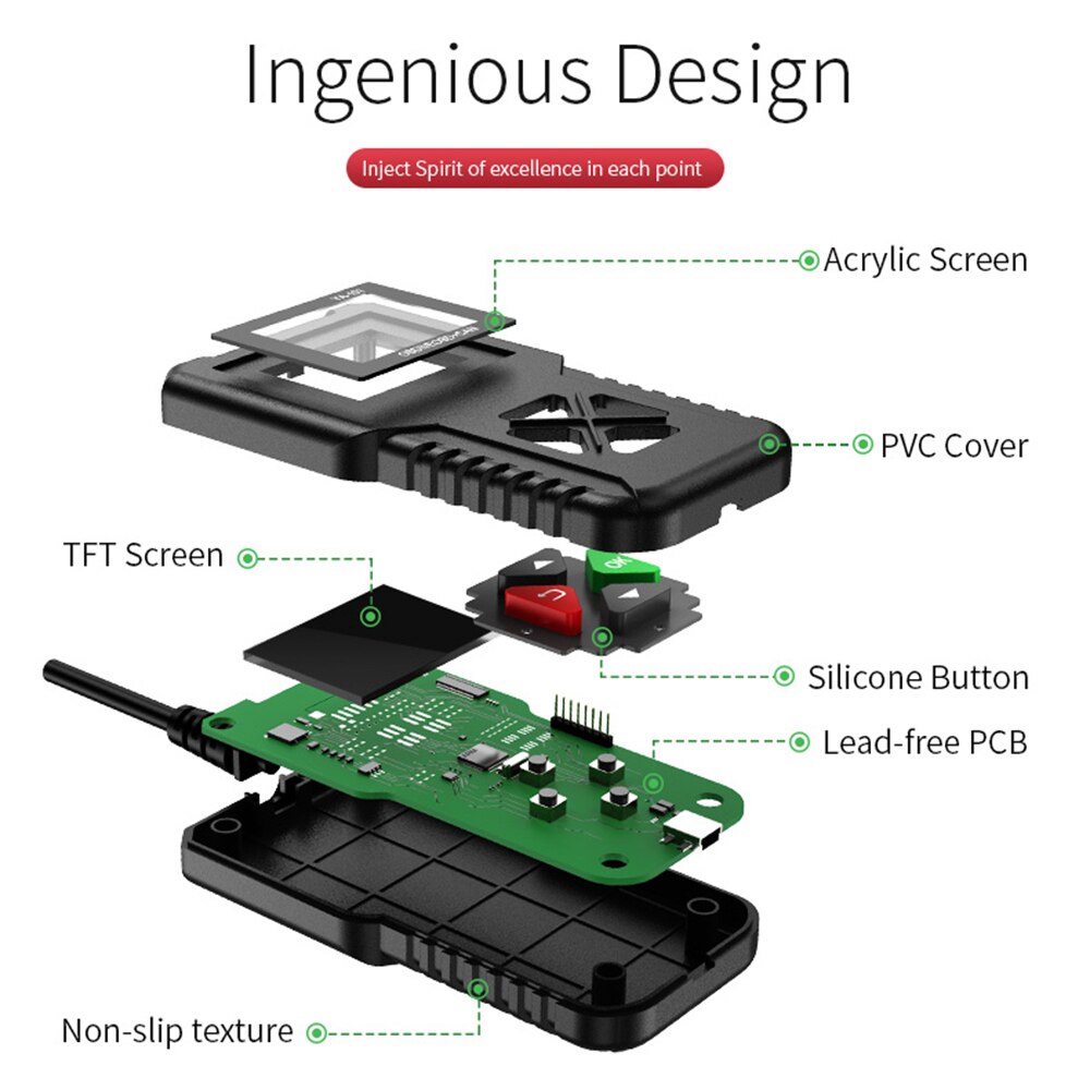 On-Board Monitor Test YA101 OBD2 Scanner YA-101 Auto Full OBD2 /EOBD Code Reader 2022 Check Engine Light O2 Sensor EVAP Tester