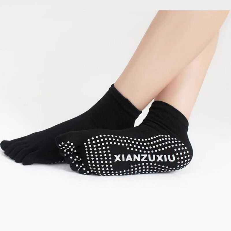1 par kvinnor yoga strumpor halkfri massage gummi fitness varma strumpor gym dans sport träning barfota känsla
