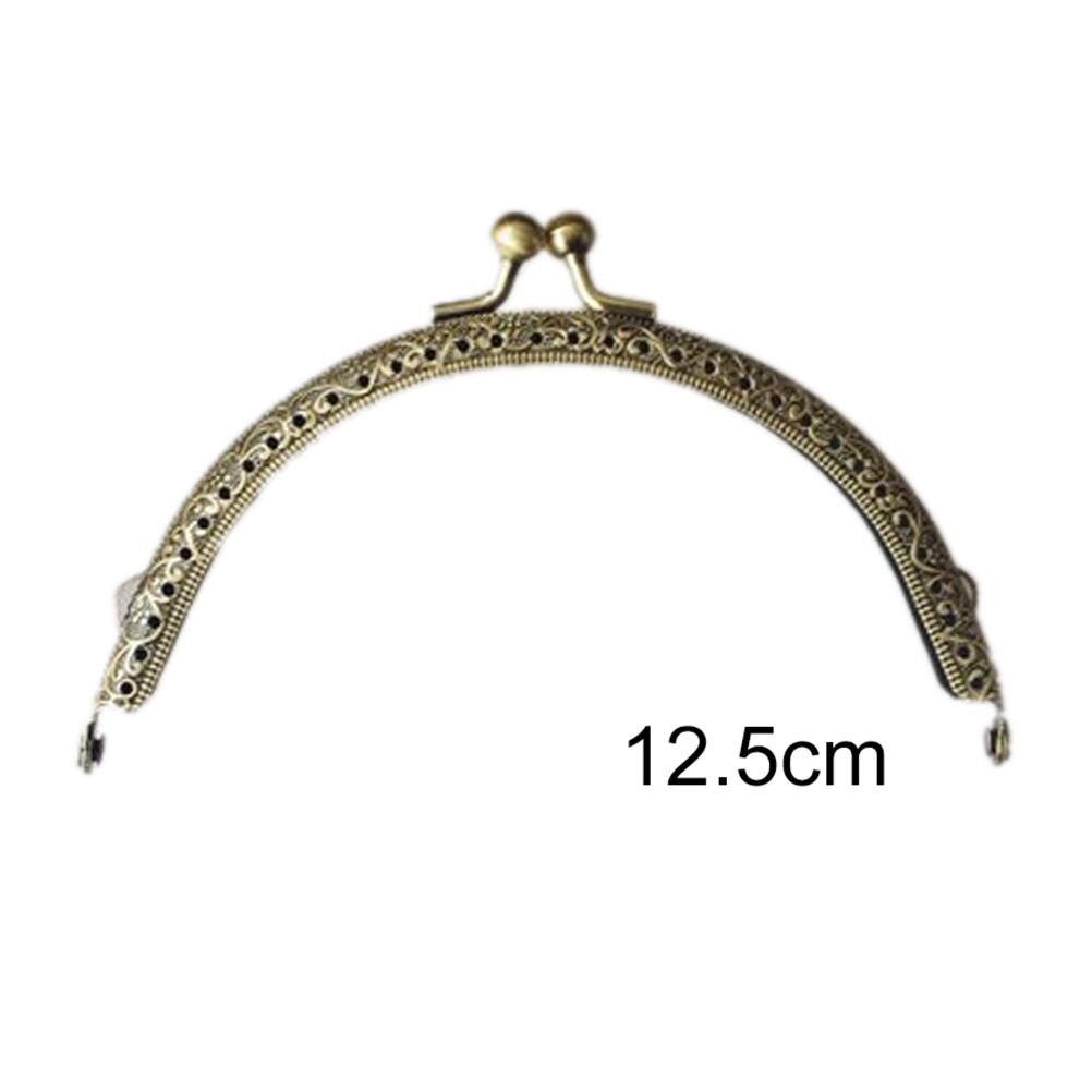 DIY 20cm Antique Brass Metal Purse Frame Ring Kiss Clasp Handle For Bag Craft Bag Making Sew Handbag Accessories: N3