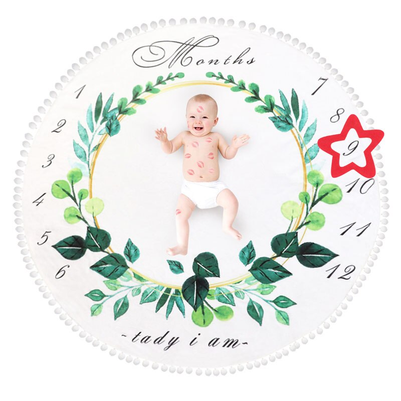 Baby Photo Blanket Swaddle Wrap Background Floral Number Star Heart Shape Baby Photography Props Toolss