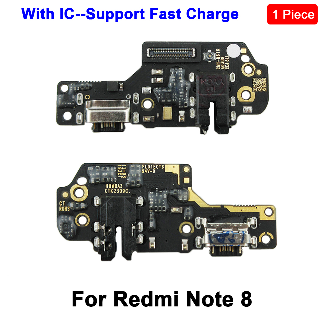 Usb Opladen Dock Poort Connector Flex Kabel Voor Xiaomi Redmi Note 10 Pro 10S 11 11S 12 7 8 8T 9 9S Pro 4G 5G Microfoon: Paars