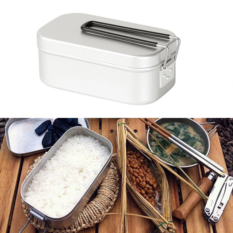 Mini Folding Stove Lunch Box Aluminum Alloy Picnic Box Ourdoor Camping Travel Hiking Fishing Food Containe Breafast Storage Box