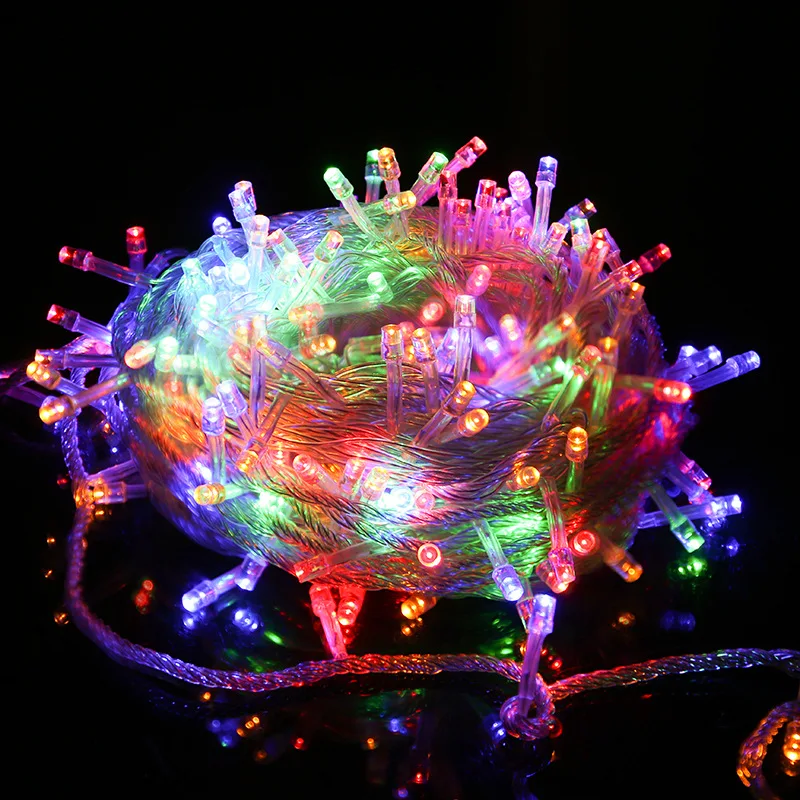 LED Christmas Fairy Lights Waterproof 10M-100M 8 Modes 24V-36V Wedding Party String Decor For Lighting Celebration: changeable / 21-30W / US PLUG