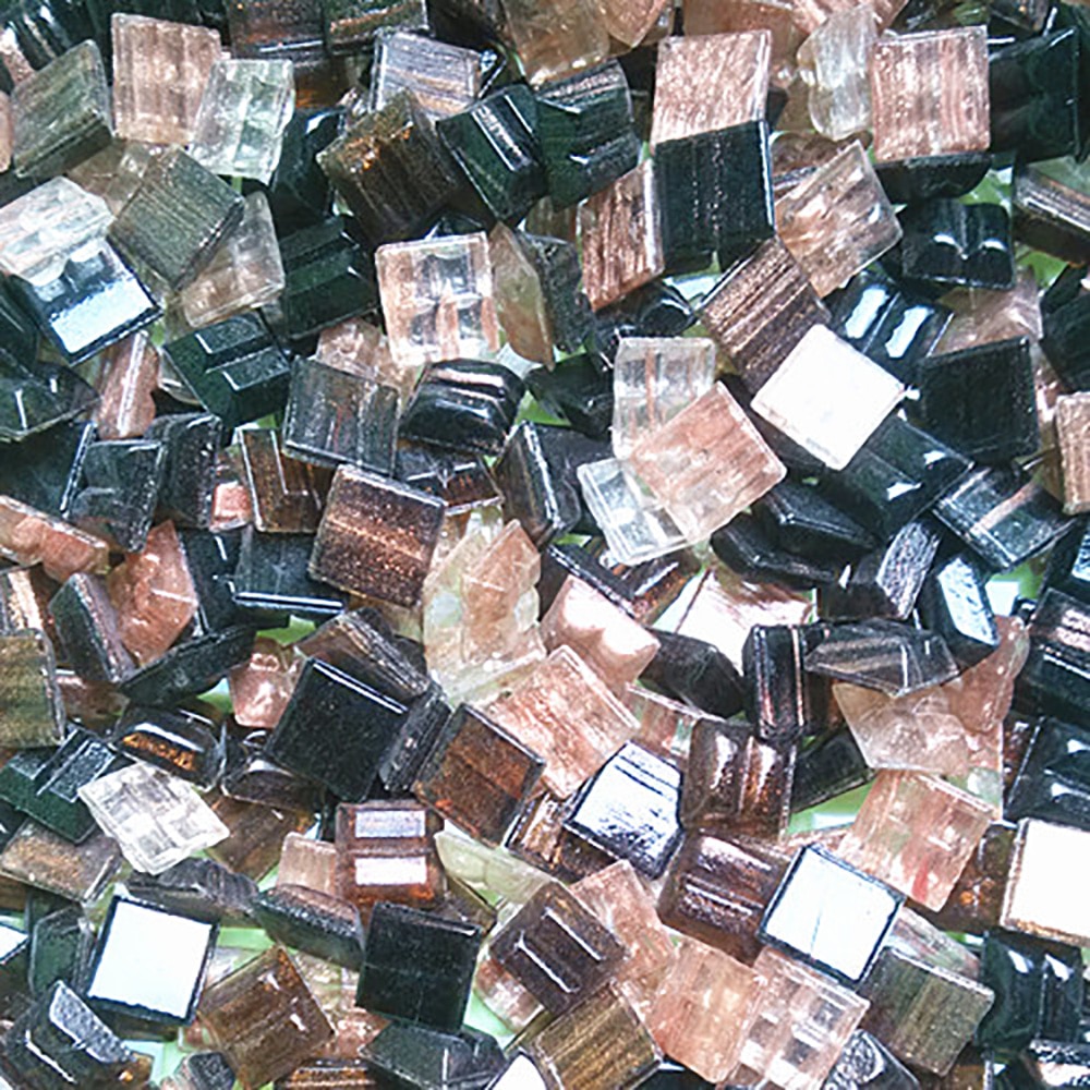 Lychee Life Multicolor Glass Mosaic Tile Square Mosaic Tiles DIY Arts Crafts Making Material: 13