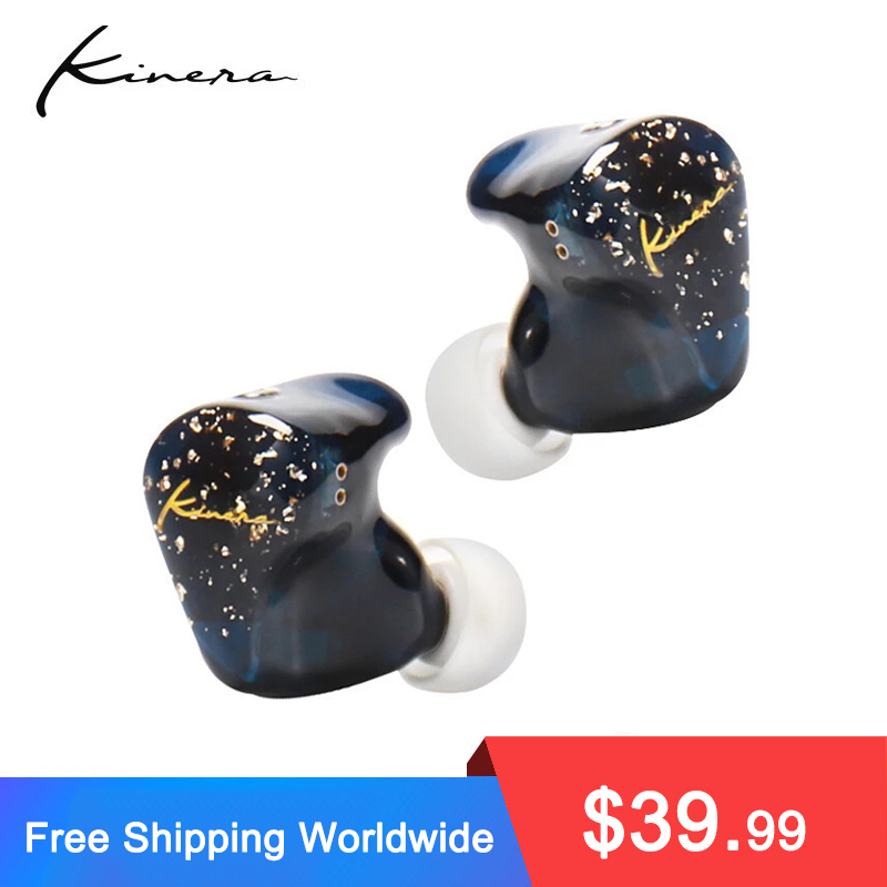 KINERA BD005 Pro 1DD 1BA HIFI Hybrid Technology Detachable Cable Headphones In Ear Sports Monitor Earphones Earbuds With Mic