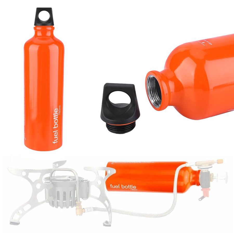 Aluminium bensin bränsleflaska fotogen alkohol dieselolja lagring kan utomhus picknick oljebrännande camping spis 530/750/1000ml