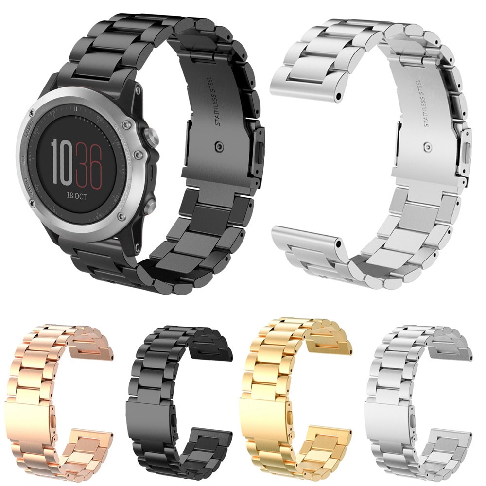 26 Mm Horloge Band Voor Garmin Smart Horloge Rvs Vervanging Armband Strap Voor Garmin Fenix 3