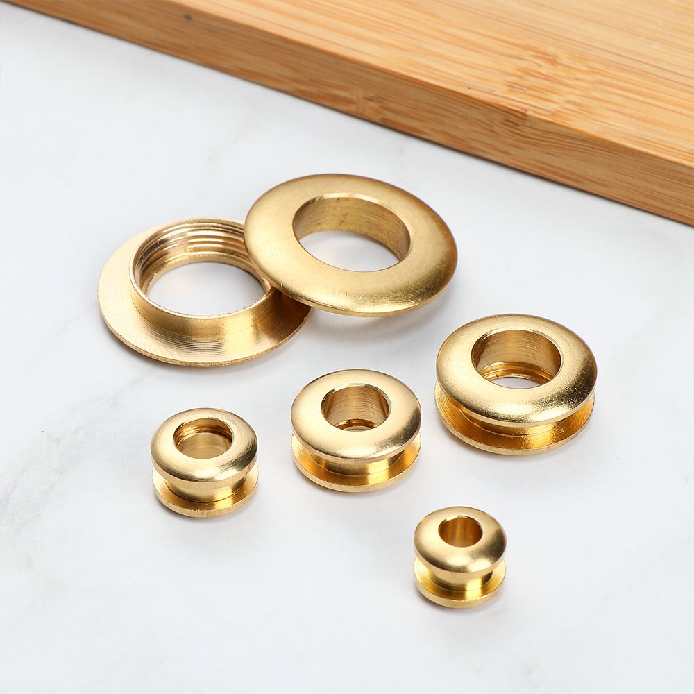 2Pcs Solid Brass Screw Back Eyelets With Washer Grommets Leather Craft Accessory for Bag Garment Shoe Clothes Jeans DIY Decor