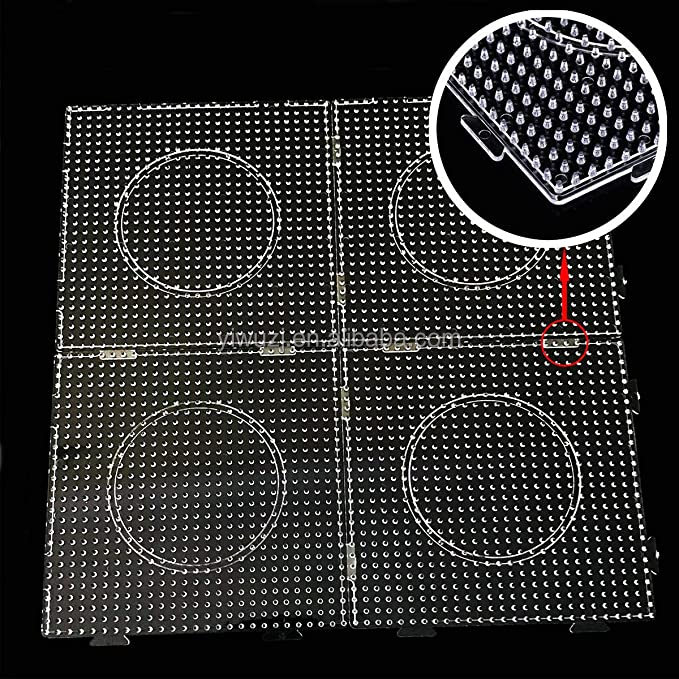 Fusibili Perline Tavole 5mm Grandi Puntali in plastica trasparente per bambini Perline artigianali Pixel Puzzle Pegboards Creativo Fatto a mano Giocattolo artigianale Regalo