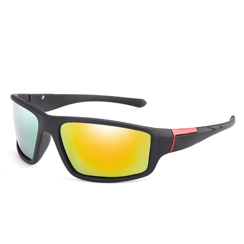 Gafas de sol con protección UV400 para hombre y mujer, anteojos de sol a la para pescar polarizados, de , gafas cuadradas clásicas: Black frame orange