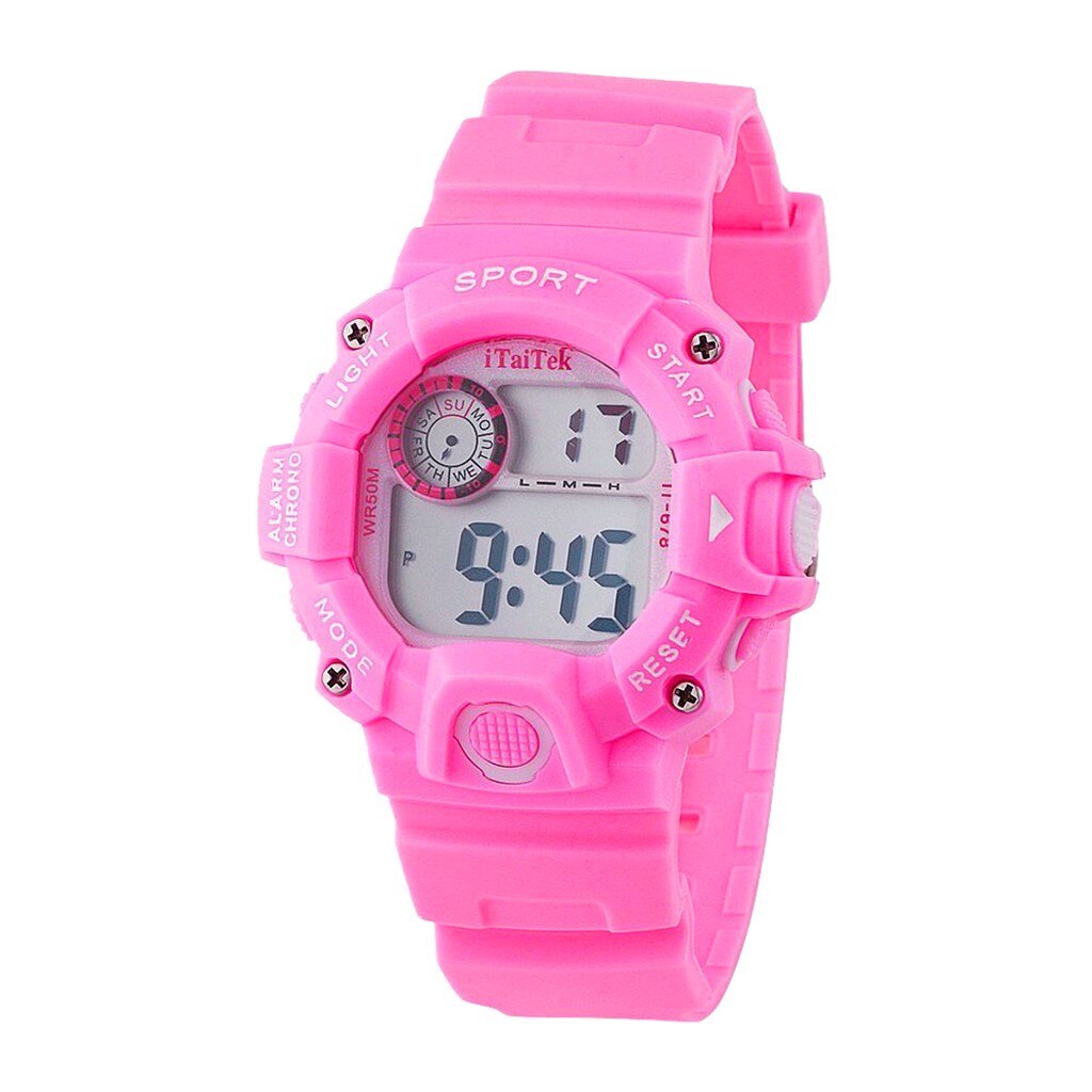 Kids Digitale Horloges Multifunctionele Lichtgevende Waterdichte Sport Horloge Mode Elektronische Horloge Kinderen Klok Horloges: H