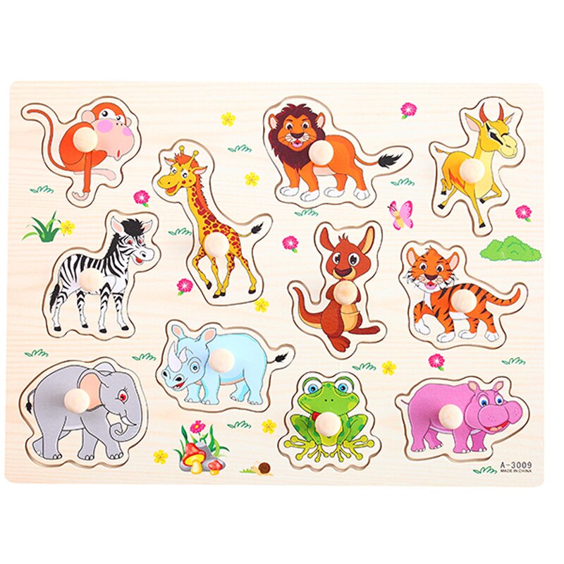 3D Houten puzzel voor peuter kinderen kid hand greep houten puzzel nummers alfabet-puzzel developmental educatief speelgoed