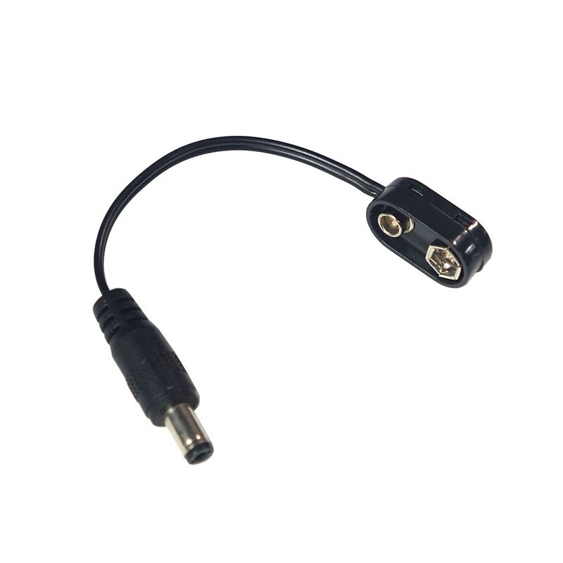 Portable Outdoor 9V Battery Clip Connector Converter Center Negative Power Supply Daisy Chain Cable for Guitar Effects Pedal