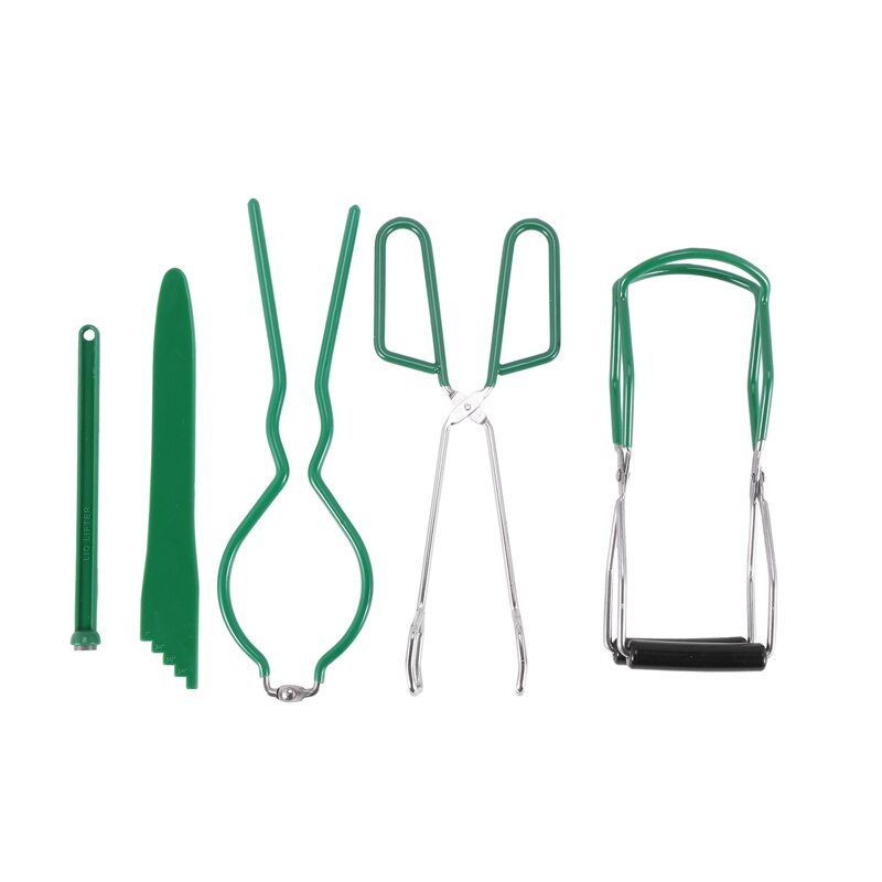 6-Piece Canning Supplies Kit,Jar Lifter,Canning Funnel,Bubble Measurer,Lid Lifter,Canning Tongs,Kitchen Tool Set: Default Title