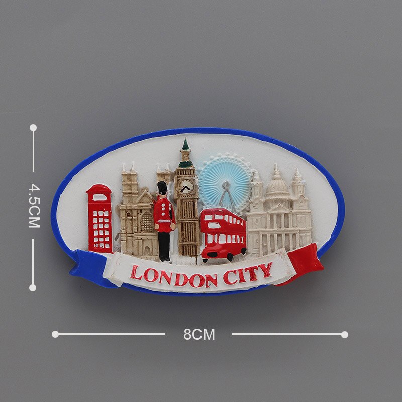 3D Koelkast Geplakt Magnetische Wereld Toerisme Souvenir Creatieve Koelkast Magneten Engeland London Bus Soldaat Souvenir: London city 2