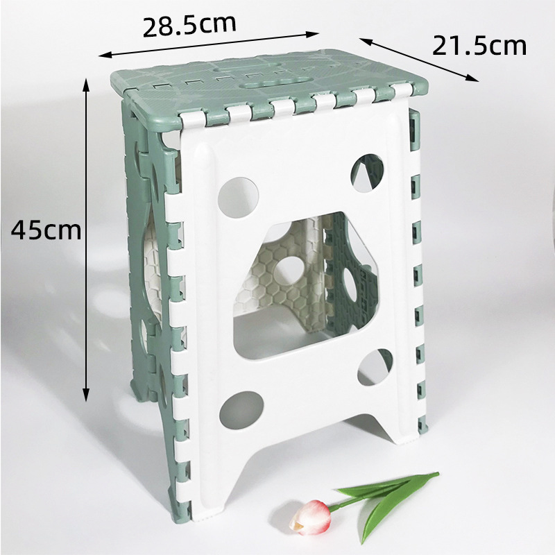 Pedal folding bench, folding chair, high weight bearing ladder, folding chair, outdoor chair, beach chair, fishing bench: light green