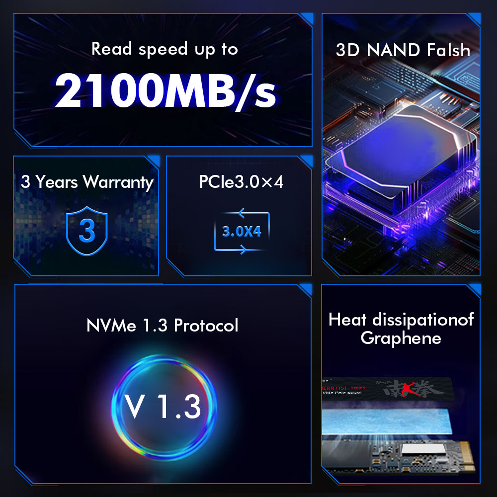 Disco duro HUADISK Ssd Nvme M2 Pcie Gen3 128gb 256gb 512gb 1tb disco duro interno para portátil de escritorio