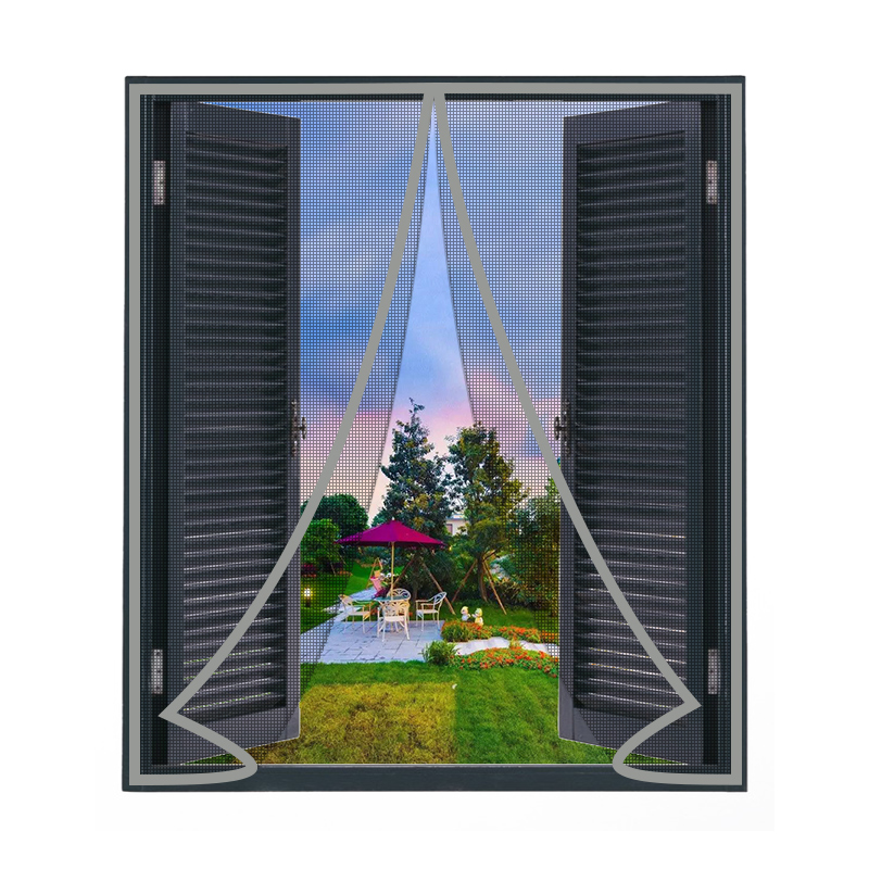 Magnetisk myggnett til innendørs vindu, nettinggardin i tyll, tilpasset størrelse, lukkes automatisk, enkel installasjon: 8*2.6 / Grønn