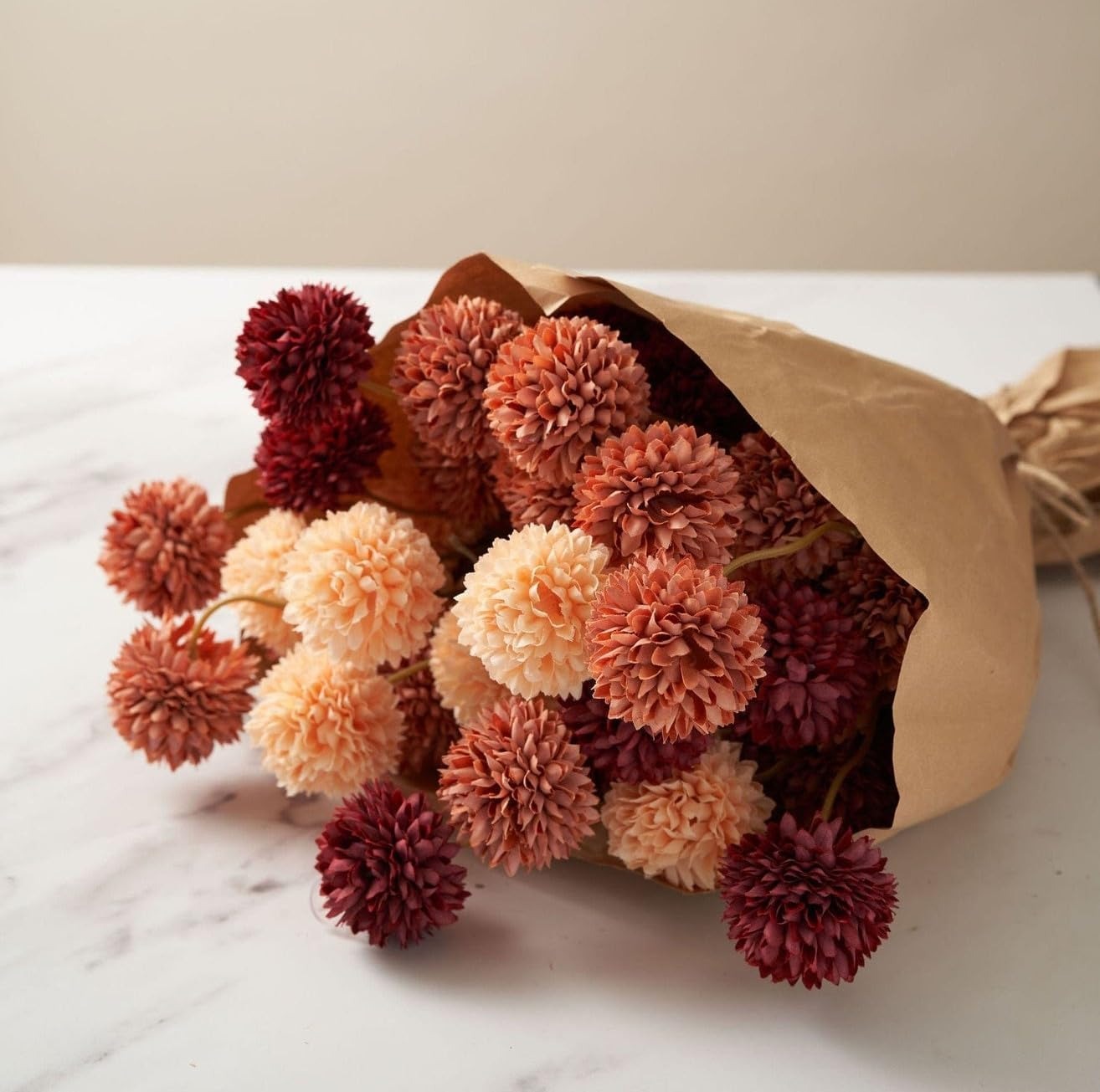 1 pçs de flores artificiais laranja com hastes mini crisântemos decoração do quarto casa diy mesa jantar centro decoração acessório