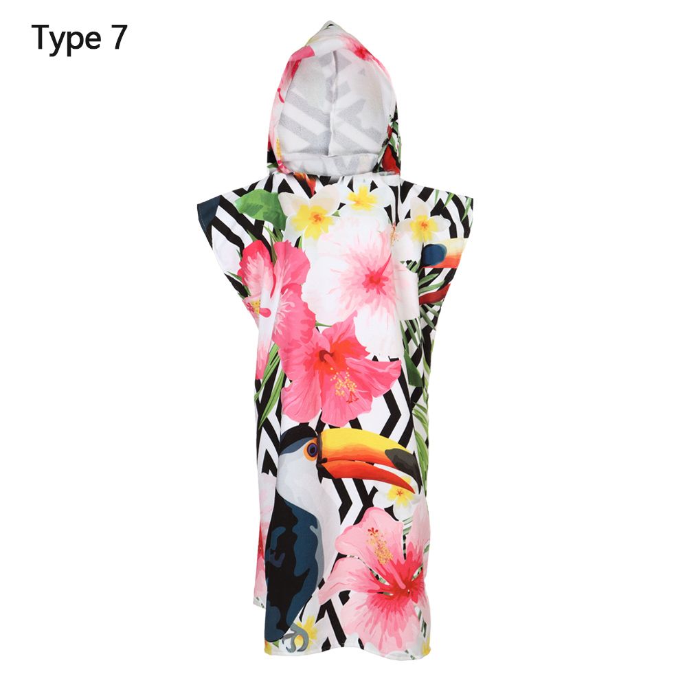 Quick-Dry Surf Hooded Poncho Veranderende Robe Hooded Wetsuit Strand Veranderende Handdoek Voor Vrouwen Mannen Zwemmen Zwemmen Surfen Handdoek gewaad: Type 7