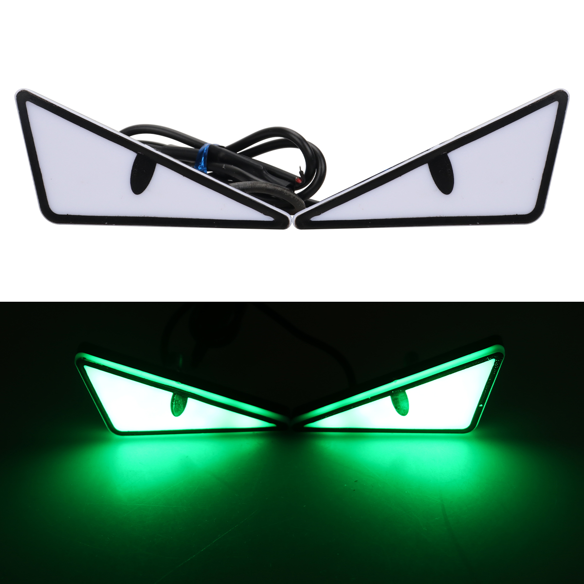 Voiture LED yeux du diable lumière 12V yeux de démon phare moto feu arrière Auto décoration lumières rouge vert jaune bleu blanc: 3000 K or