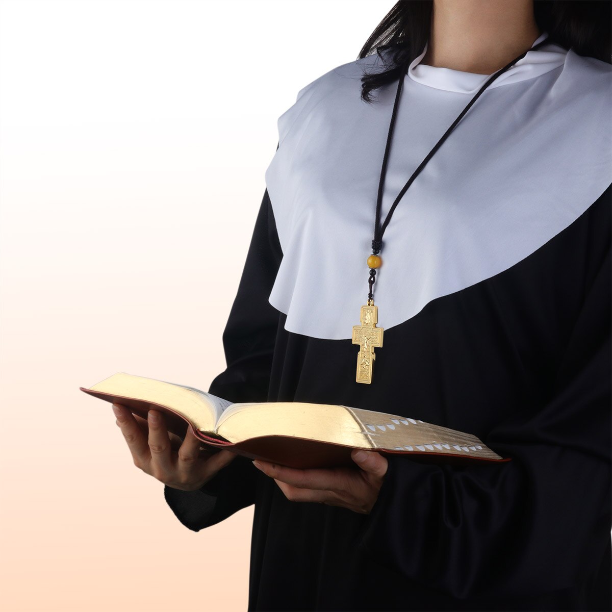 Orthodoxe Jezus Christus Kruis Hanger Kruisbeeld Pantocrator Christelijke Ketting Voor Mannen Gevlochten Touw Ketting Kerk Bid Sieraden