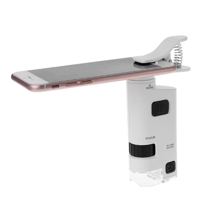 Digital Microscope USB Microscopio 80-120X LED Cell Phone Clip-type Cellphone Microscope Magnifier with LED Lamp Magnifiers