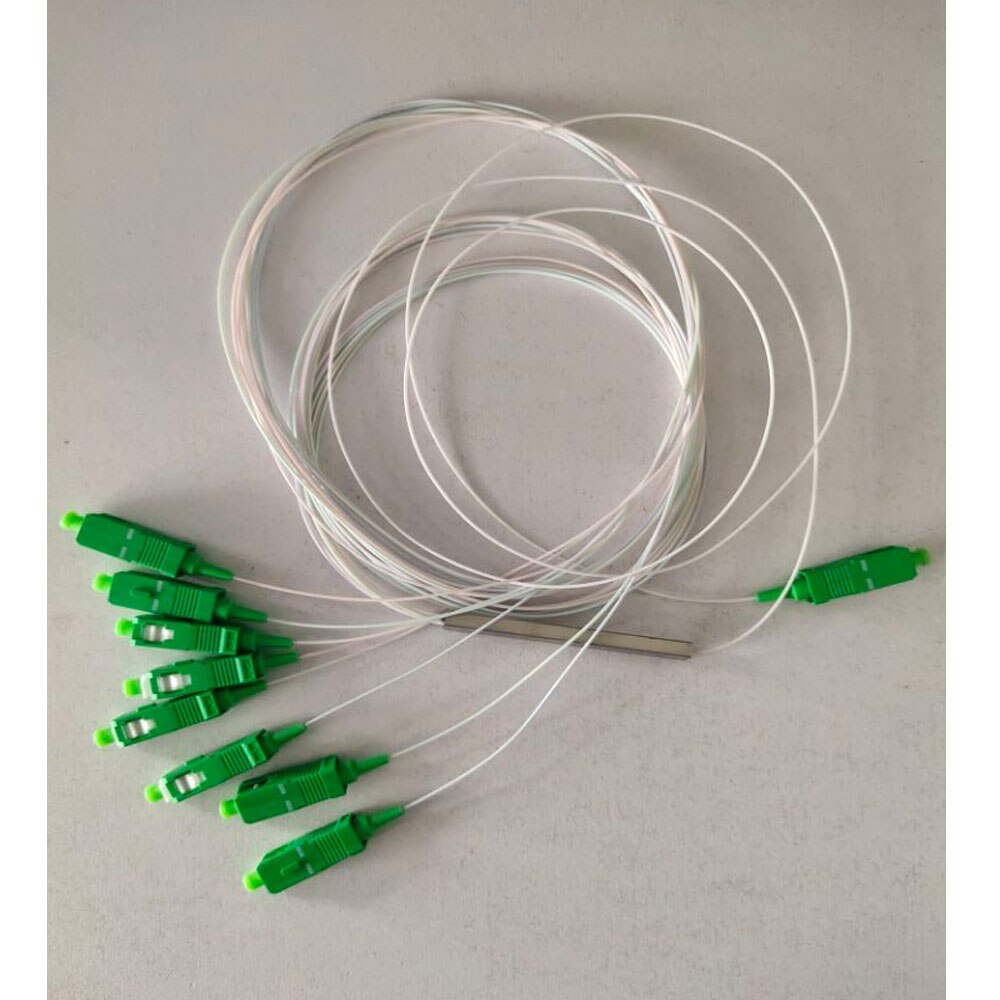 FTTH Fibra Optica PLC Splitter 0.9mm 1x8 SC APC connector 10pcs