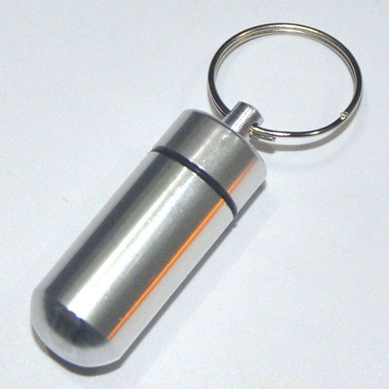 Survival Capsule Waterdichte Seal Fles Aluminium EDC Container Tank Survival Emergency Tool voor Jacht Camping Bergbeklimmen (Gun grijs, 3 stuks