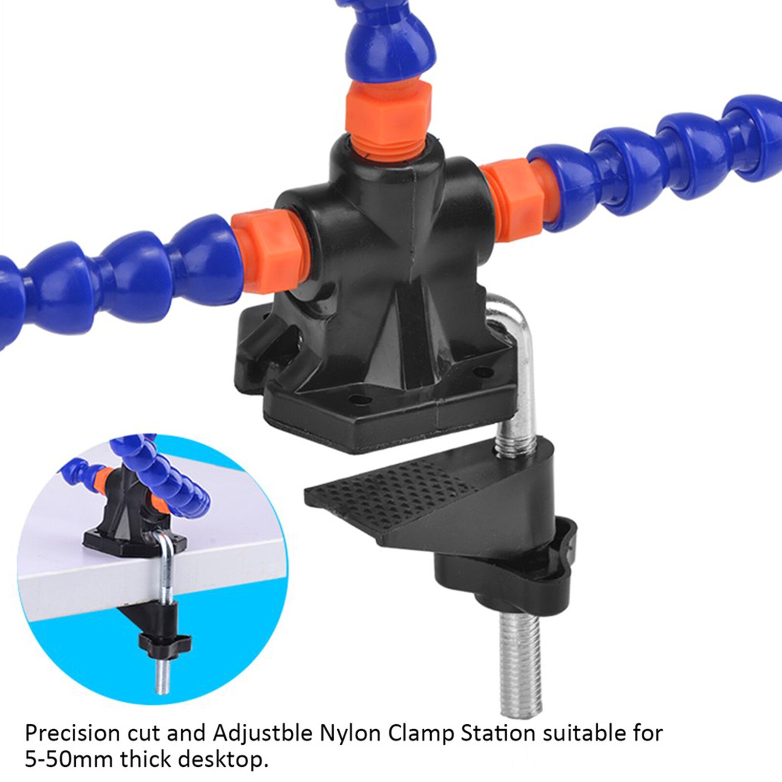 Table Clamp Soldering Station With 5 Flexible Arms Soldering Iron Holder PCB Welding Repair Tools Vise Hand Welding Station