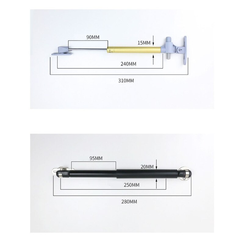Demper Gas Strut 2 Stuks 800N 300/350/400/450/500/600mm Gasveer Bars Gasveer Ondersteuning Boot Motorkap Auto Caravans Deuren Windows Luiken Boot Schokdempers (Grootte : 500mm