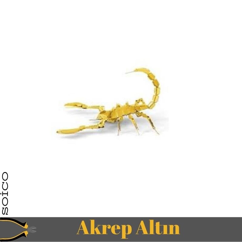 Soico 3d model metal model kits skorpion guld farve