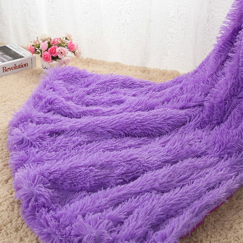 Sofa/luft/sengetøy tepper mantas hvit rosa grå fleece fluffy plysj sengeteppe couverture polaire plaids