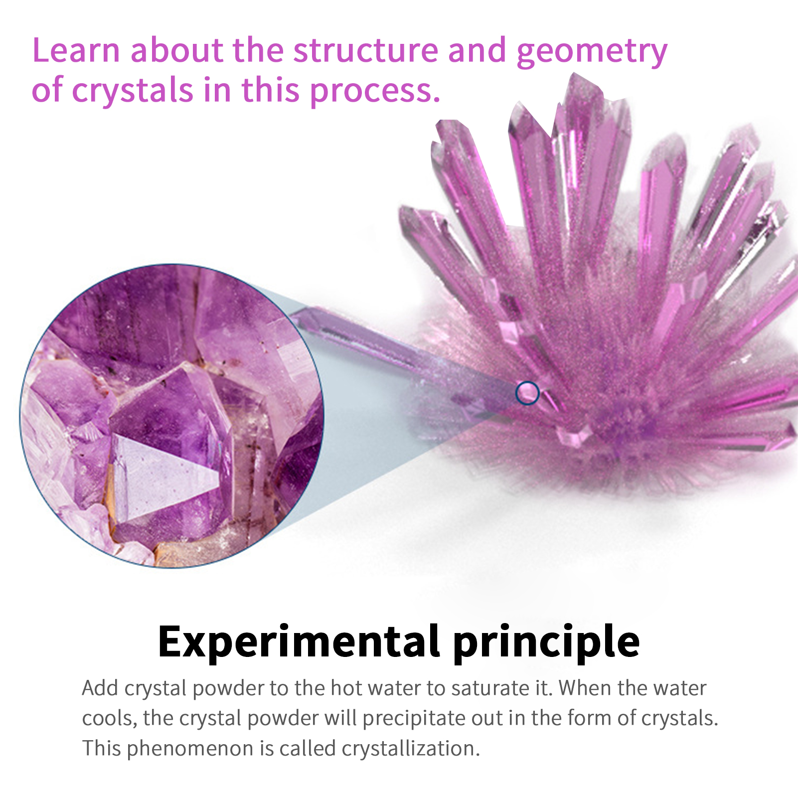 Crystal Growing Kit STEAM Chemical Science Experiment Educational Craft DIY Projects Kits Lab Experiment