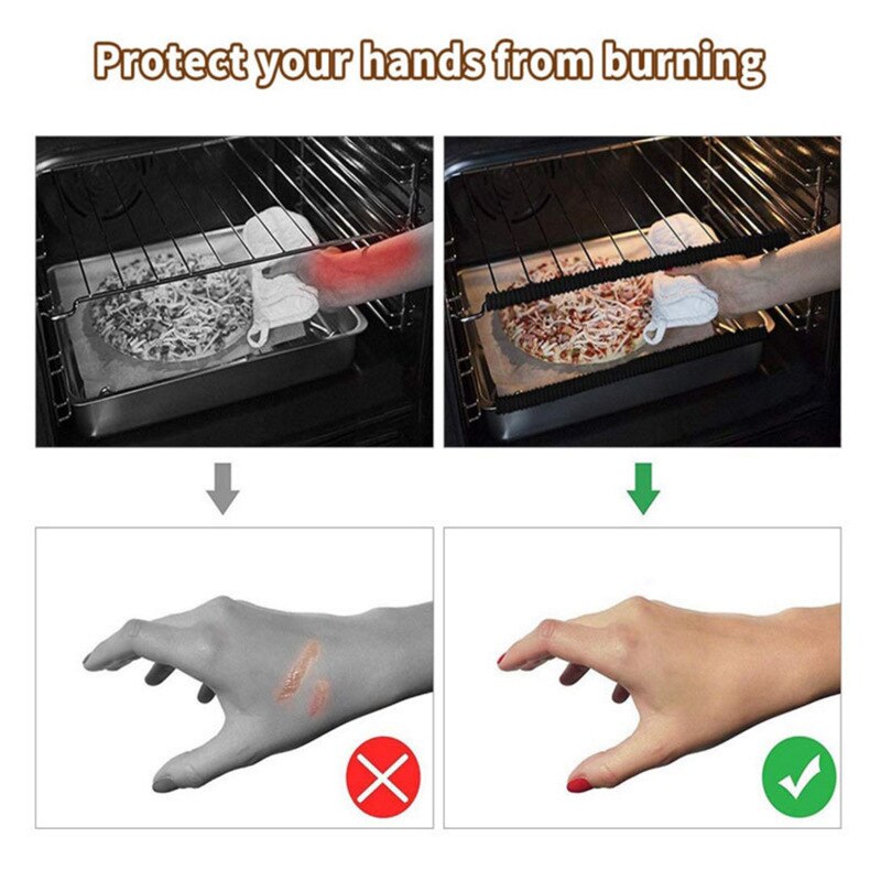 Backofen Silikon Isolierung Hülse Silikon Isolierung Streifen Gebacken Pizza Frites Silikon Ofen Anti-verbrüHenne Gestell Ofen Geräte