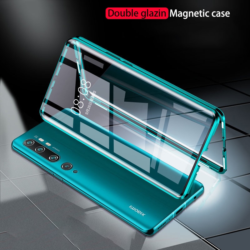 Double-Sided Tempered Glass Cases For Xiaomi Redmi Note 8 7 10 K20 Pro Magnetic Metal Phone Protective For Redmi 8A 7 Full Cover