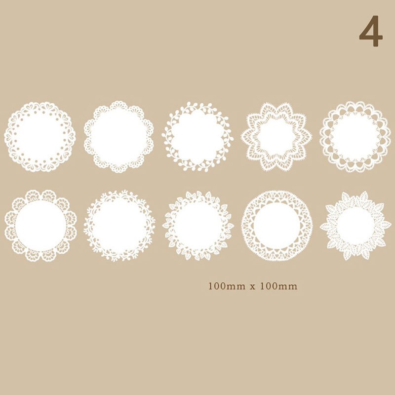 Leaf Plants Circle Lace Material Paper Journal Planner Decorative Scrapbooking: 4