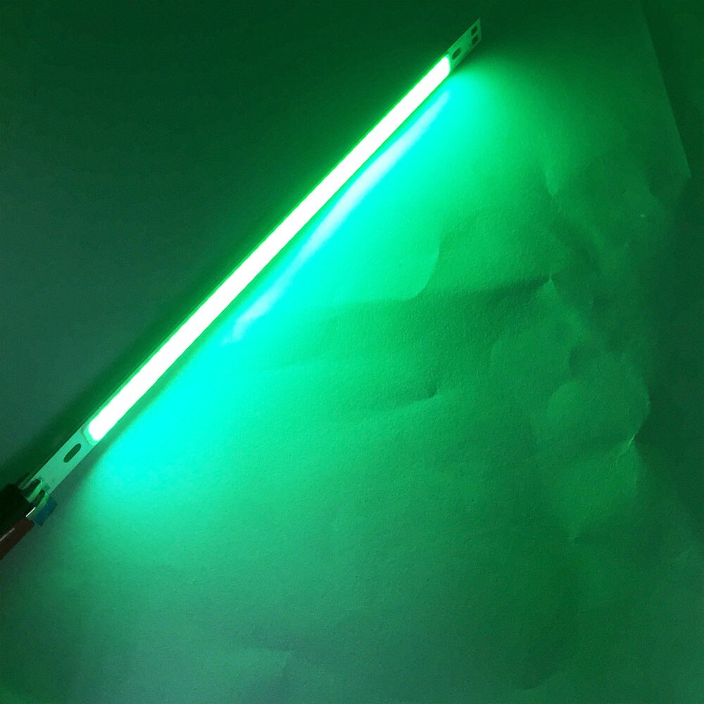 Cooleeon 200 x 10mm dc12v led cob lysstrimmel 20cm x 10w lamper blå grøn rød varm kølig hvid farve led bar lys 200mm x 12v cob pære: Grøn