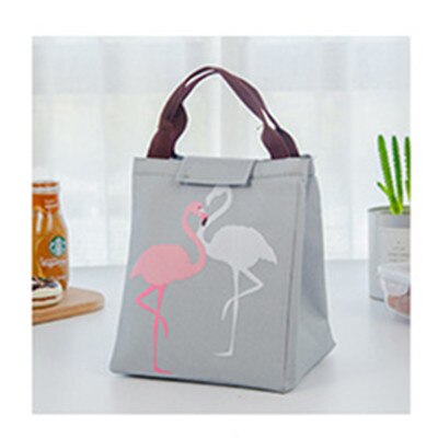 Waterdichte Oxford Strand Lunch Tas Flamingo Tote Thermische Zak Zwart Voedsel Picknick Vrouwen Kid Mannen Koeltas: Gray