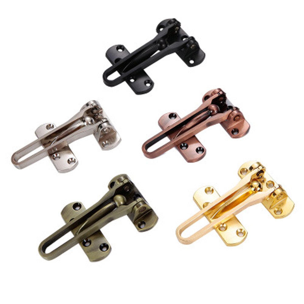 Zinc Alloy Door Bolt Sliding Lock Bolt Anti-theft Lock Hotel Office Security Chain Gate Cabinet Latches Decorative Hardware