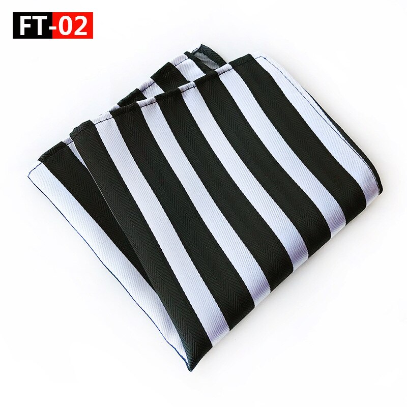 Mouchoir de poche bleu gris jaune #39 pour homme, mouchoir imprimé à rayures, mouchoir en soie et polyester, pochette de travail, serviette de poitrine 25*25cm