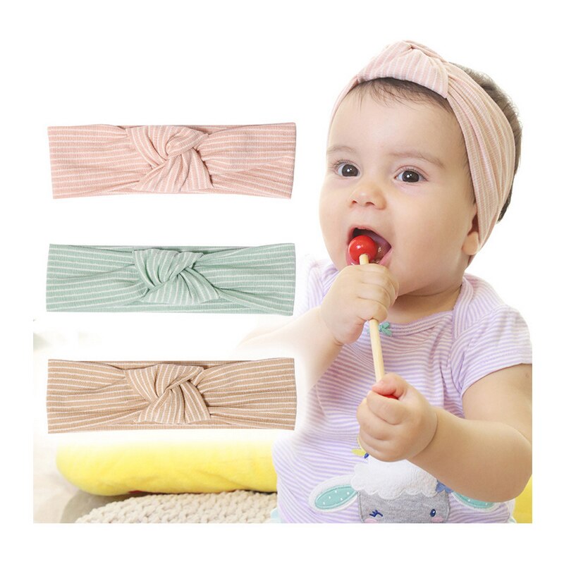 3 unids/set bebé diadema arcos nudo diademas para recién nacidos para chicas con flores y puntos impreso niños turbante bebé accesorios para el pelo